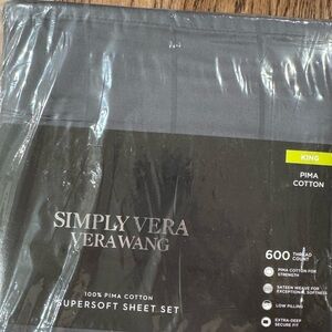 Simply Vera Vera Wang Charcoal Sheet Set